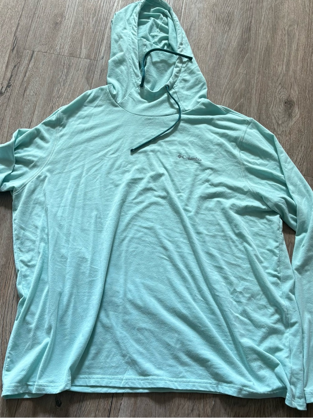 Columbia Men’s Hooded Long-Sleeve Shirt - Aqua Blue
